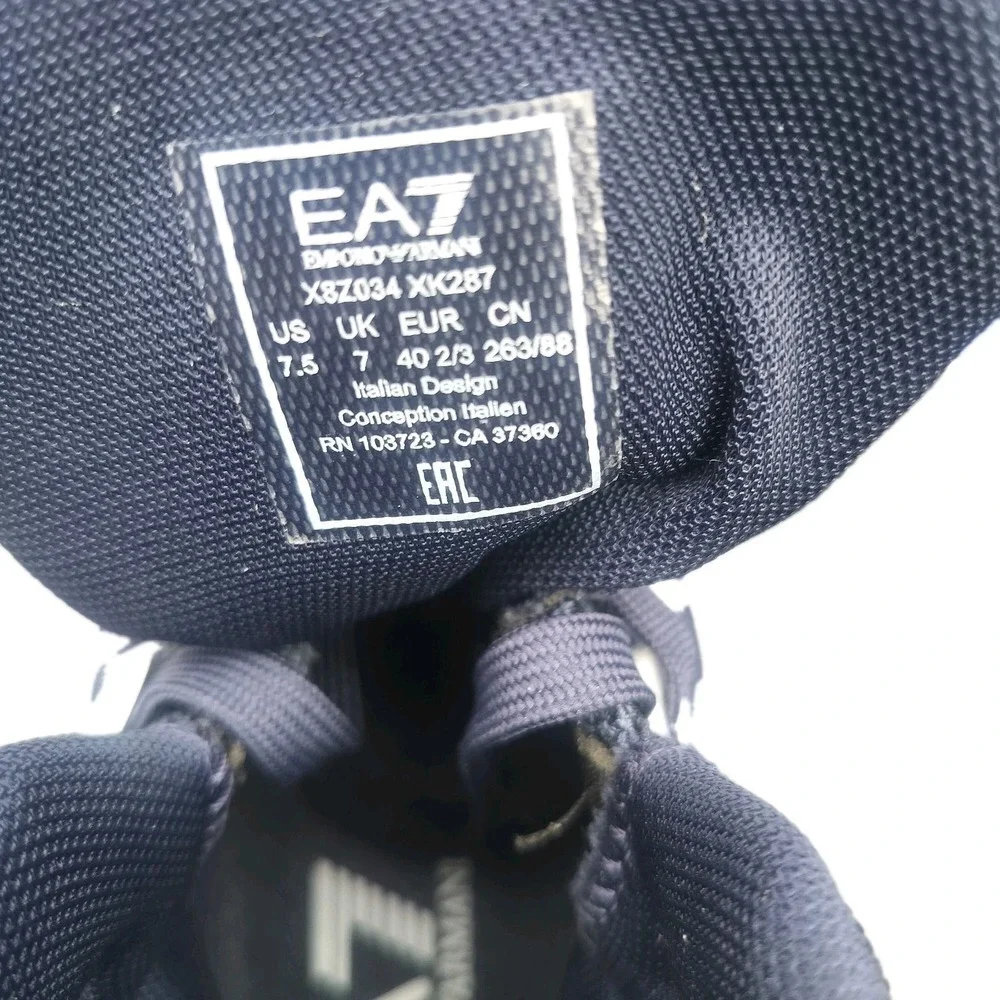 EA7 Emporio Armani High Top Lace Up Sneakers Navy‎ Blue X8Z034 XK287